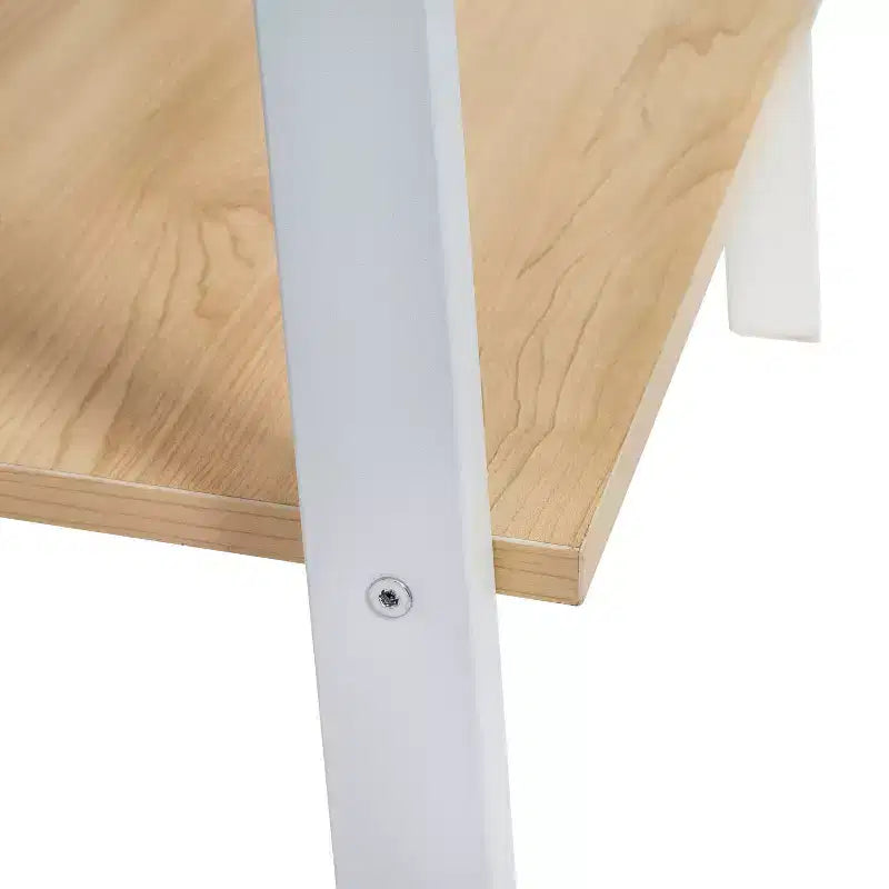 Étagère échelle blanche à 5 niveaux, cadre en acier, hauteur de 172 cm, capacité de 22,7 kg, finition en placage