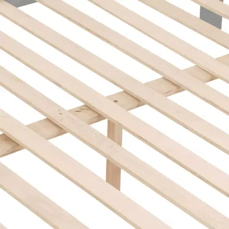 Lit superposé jumeau sur grand lit avec échelle, cadre de lit en bois avec barrière de sécurité haute pour enfants, pas besoin de sommier tapissier