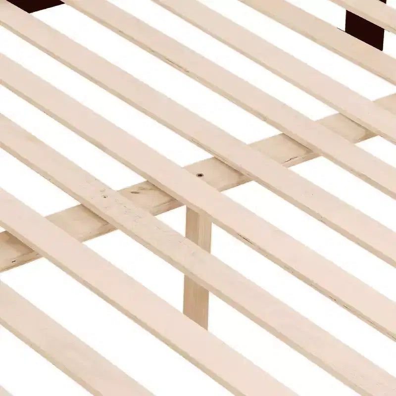 Lit superposé jumeau sur grand lit avec échelle, cadre de lit en bois avec barrière de sécurité haute pour enfants, pas besoin de sommier tapissier
