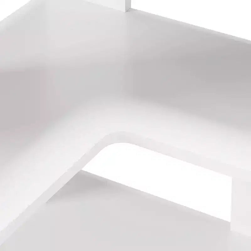 Étagère d'angle blanche 6 niveaux en L