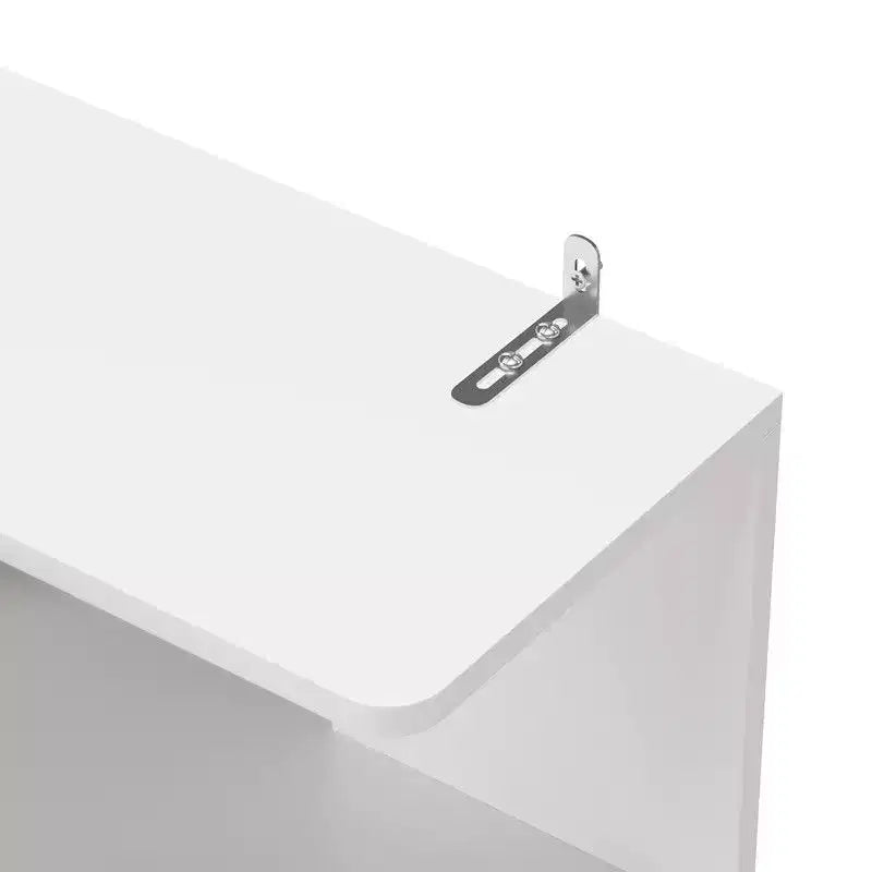 Étagère d'angle blanche 6 niveaux en L