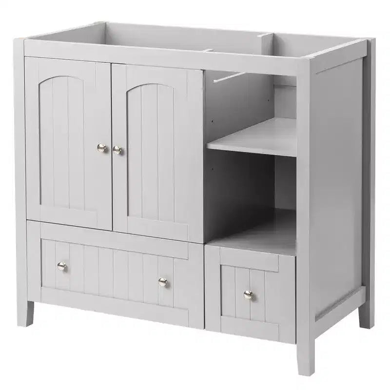 Meuble-lavabo gris sans vasque