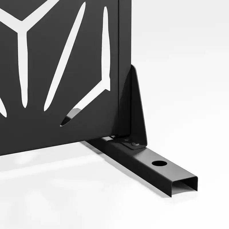 Brise-vue Autoportant Décoratif en Acier Galvanisé Noir pour Extérieur et Intérieur