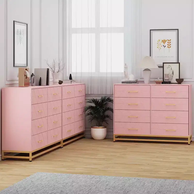 Commode haute à 8 tiroirs avec plateau en bois, meuble de rangement moderne pour chambre, salon, couloir