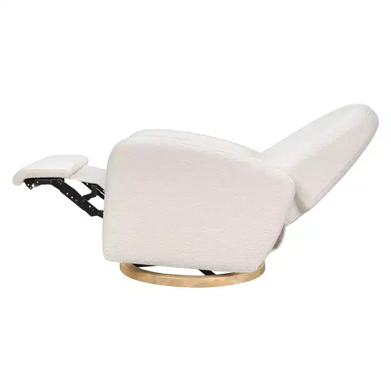 Fauteuil inclinable et pivotant électronique avec port USB, tissu bouclette, chaise de nurserie