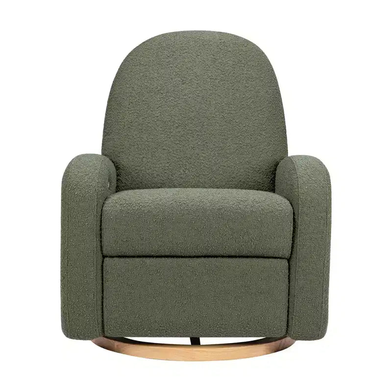 Fauteuil inclinable et pivotant électronique avec port USB, tissu bouclette, chaise de nurserie