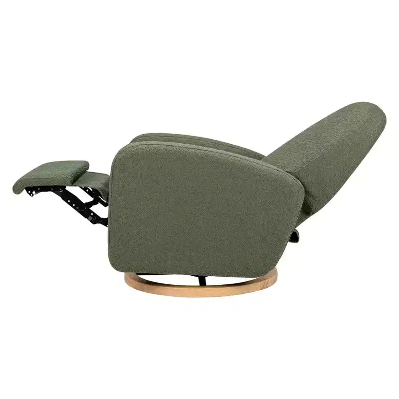 Fauteuil inclinable et pivotant électronique avec port USB, tissu bouclette, chaise de nurserie