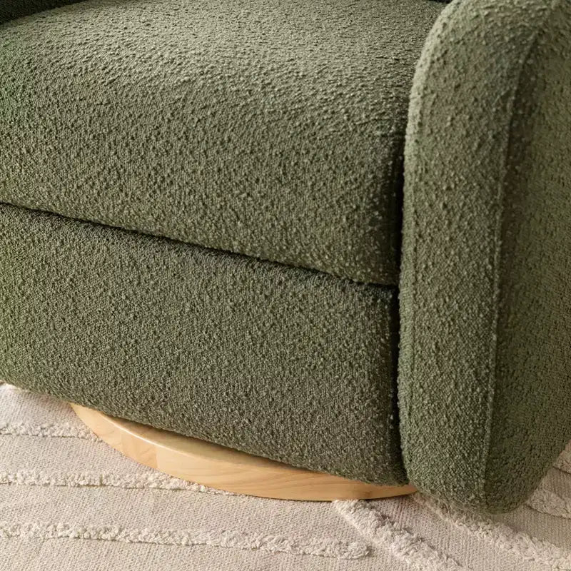 Fauteuil inclinable et pivotant électronique avec port USB, tissu bouclette, chaise de nurserie