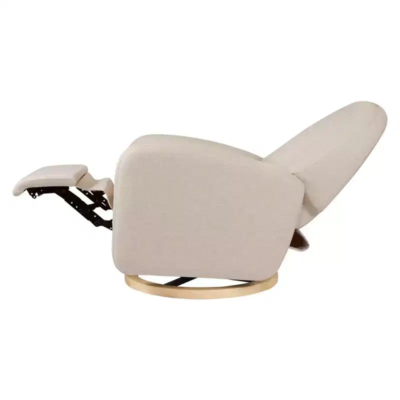 Fauteuil inclinable et pivotant électronique avec port USB, tissu bouclette, chaise de nurserie