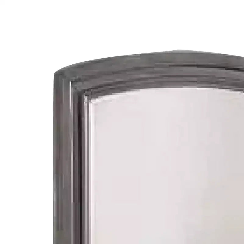 Miroir de commode, cadre en bois de pin gris, détails sculptés rustiques 36x42