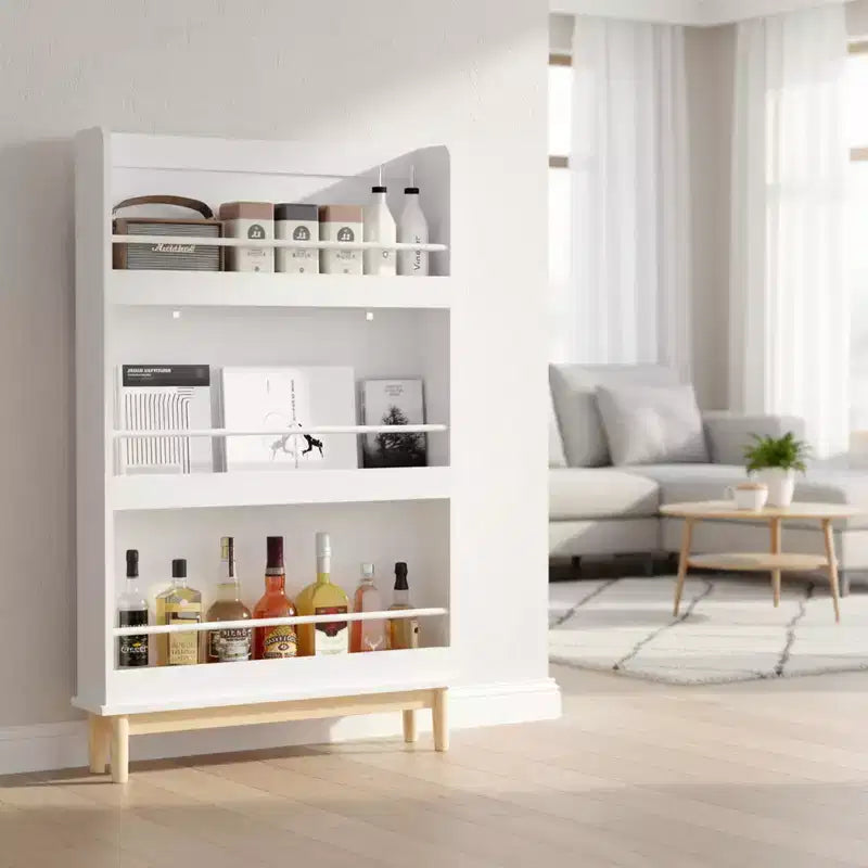 Étagère à Livres Murale pour Enfants avec Présentoirs Frontaux, Blanc