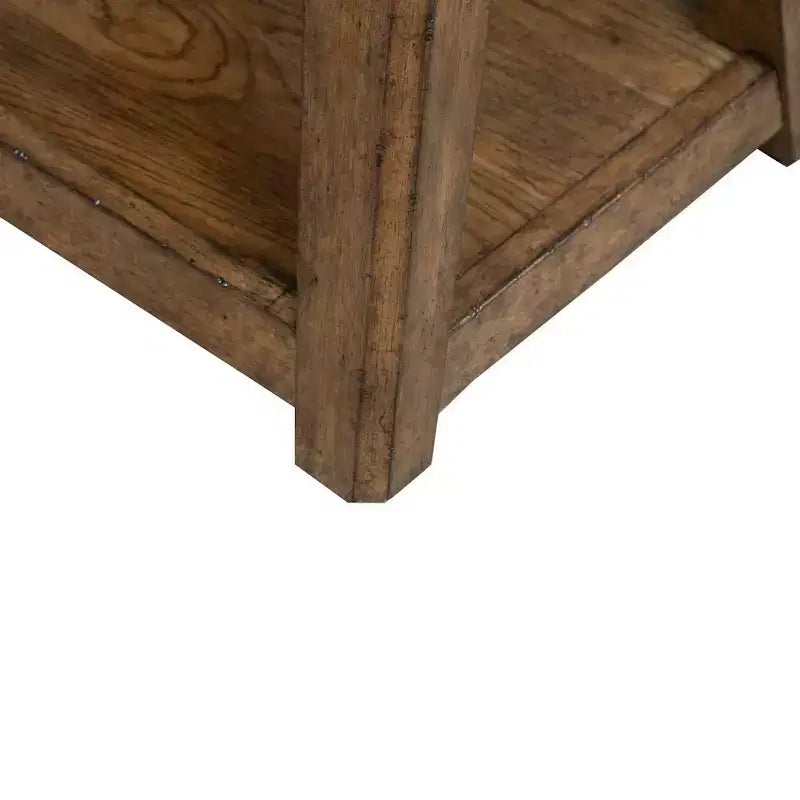 Table d'appoint octogonale pour salon, Chêne brun ambré