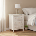 Crestview Collection White Solid Wood 3 Drawer Accent Chest