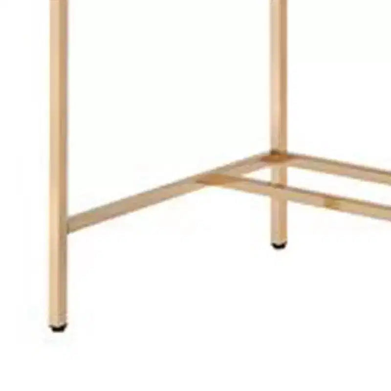 Bureau avec station d'accueil USB et pieds en métal, bleu et or rose
