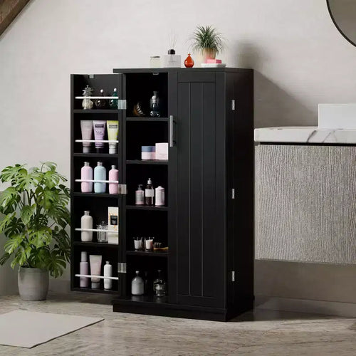 Meuble de cuisine de 120 cm (47,24 po) avec porte et étagères réglables, autoportant pour cuisine, salle à manger