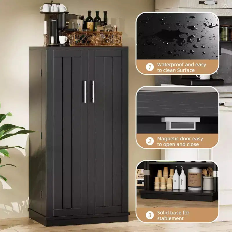 Meuble de cuisine de 120 cm (47,24 po) avec porte et étagères réglables, autoportant pour cuisine, salle à manger