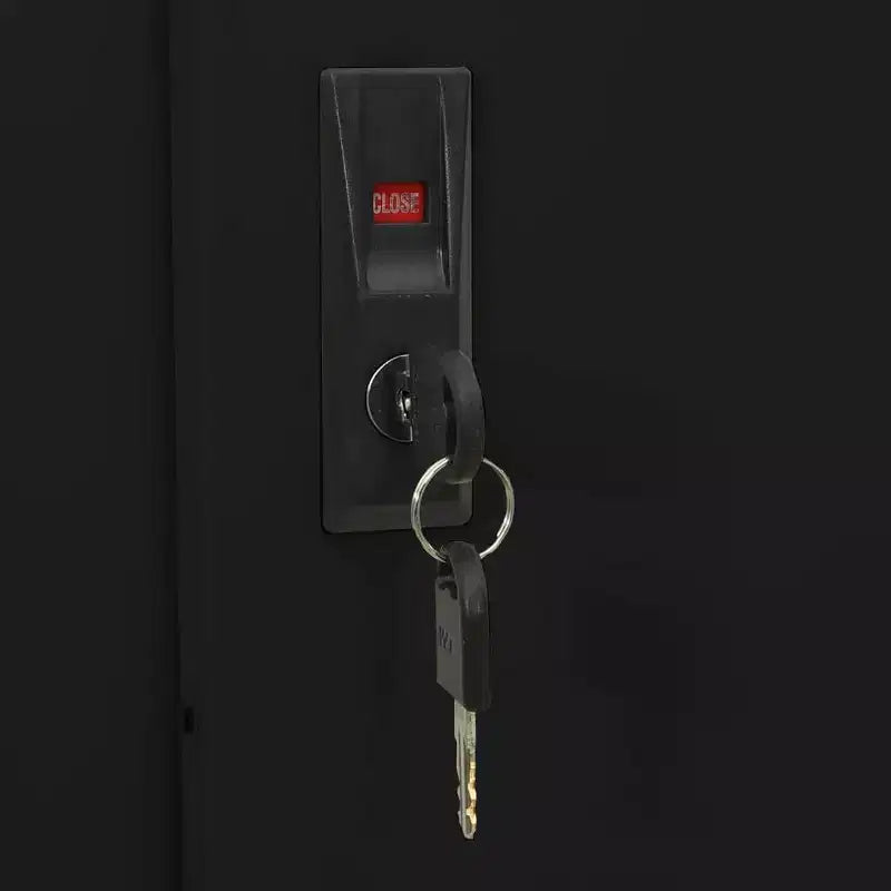 Meuble de classement verrouillable avec porte coulissante en acier
