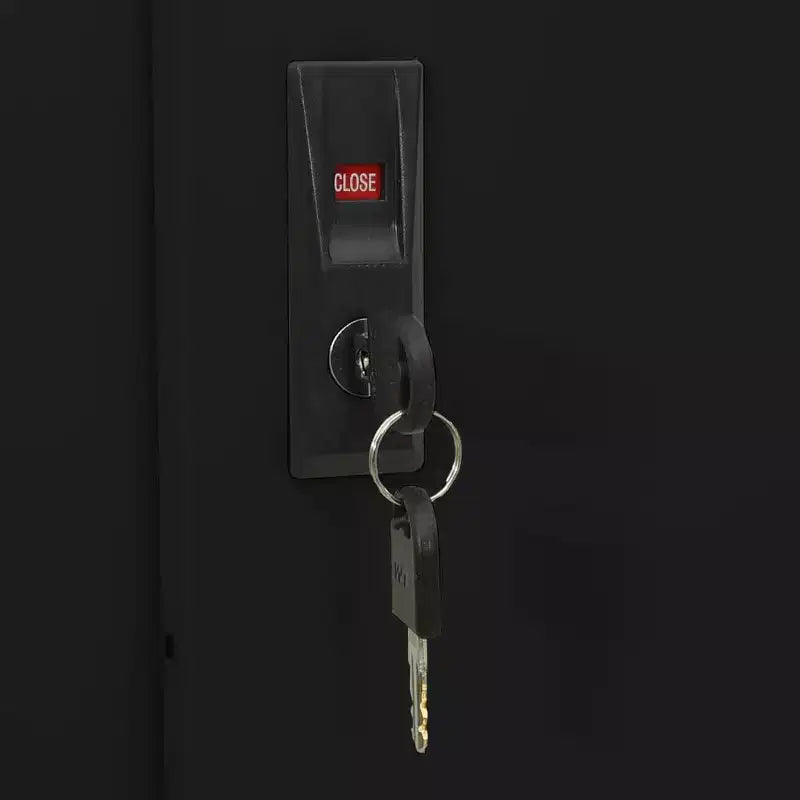 Meuble de classement verrouillable avec porte coulissante en acier