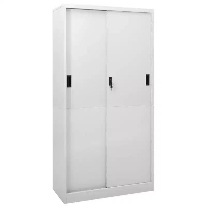 Meuble de classement verrouillable avec porte coulissante en acier