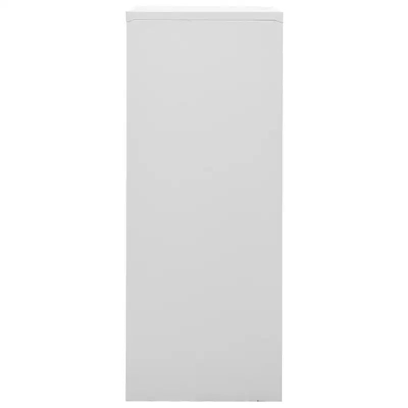 Meuble de rangement pour classement, meuble de bureau avec serrure pour bureau à domicile, en acier - Gris clair sans jardinière