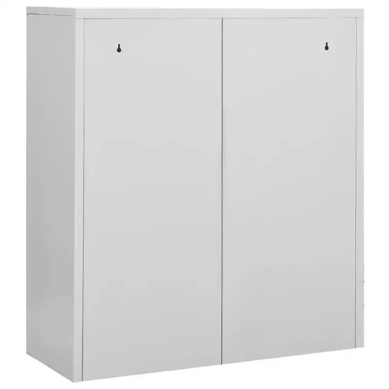 Meuble de rangement pour classement, meuble de bureau avec serrure pour bureau à domicile, en acier - Gris clair sans jardinière