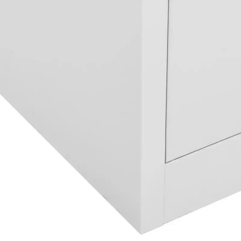 Meuble de rangement pour classement, meuble de bureau avec serrure pour bureau à domicile, en acier - Gris clair sans jardinière