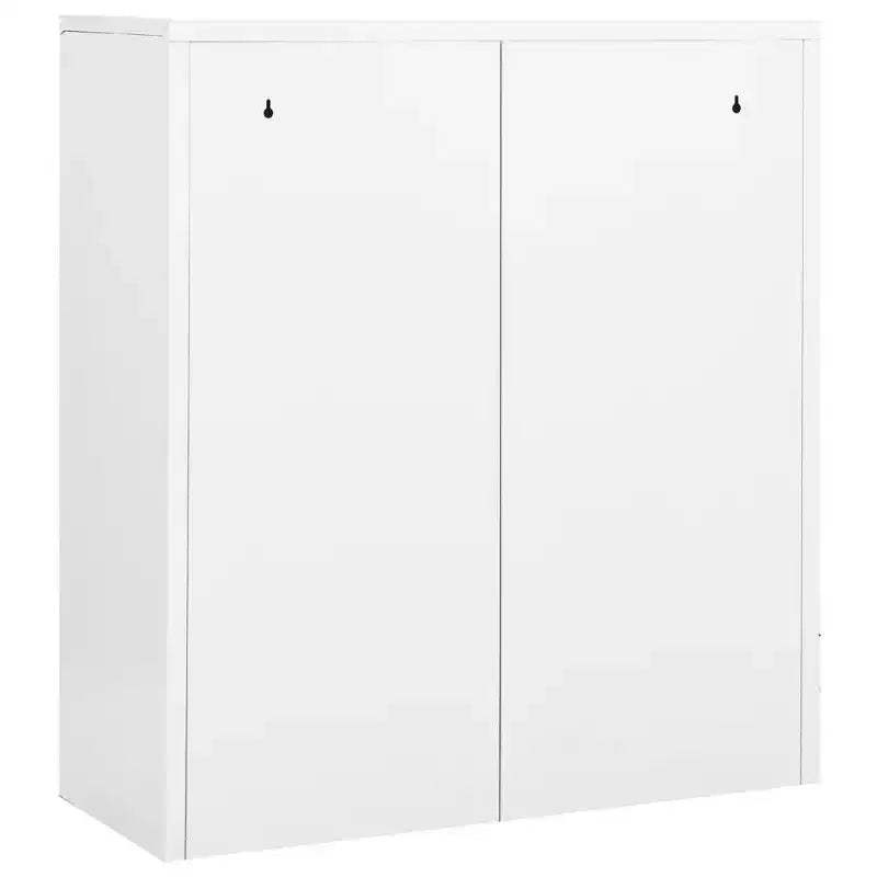 Meuble de rangement pour classement, meuble de bureau avec serrure pour bureau à domicile, en acier - Gris clair sans jardinière