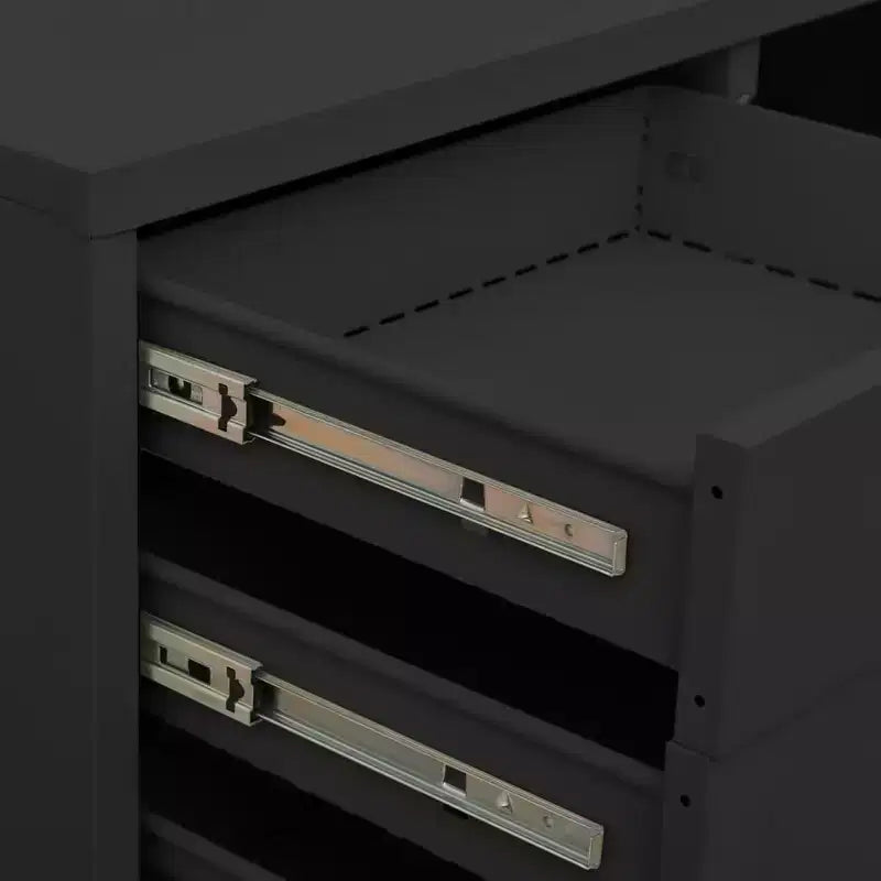 Meuble de rangement pour classement, meuble de bureau avec serrure pour bureau à domicile, en acier - Gris clair sans jardinière