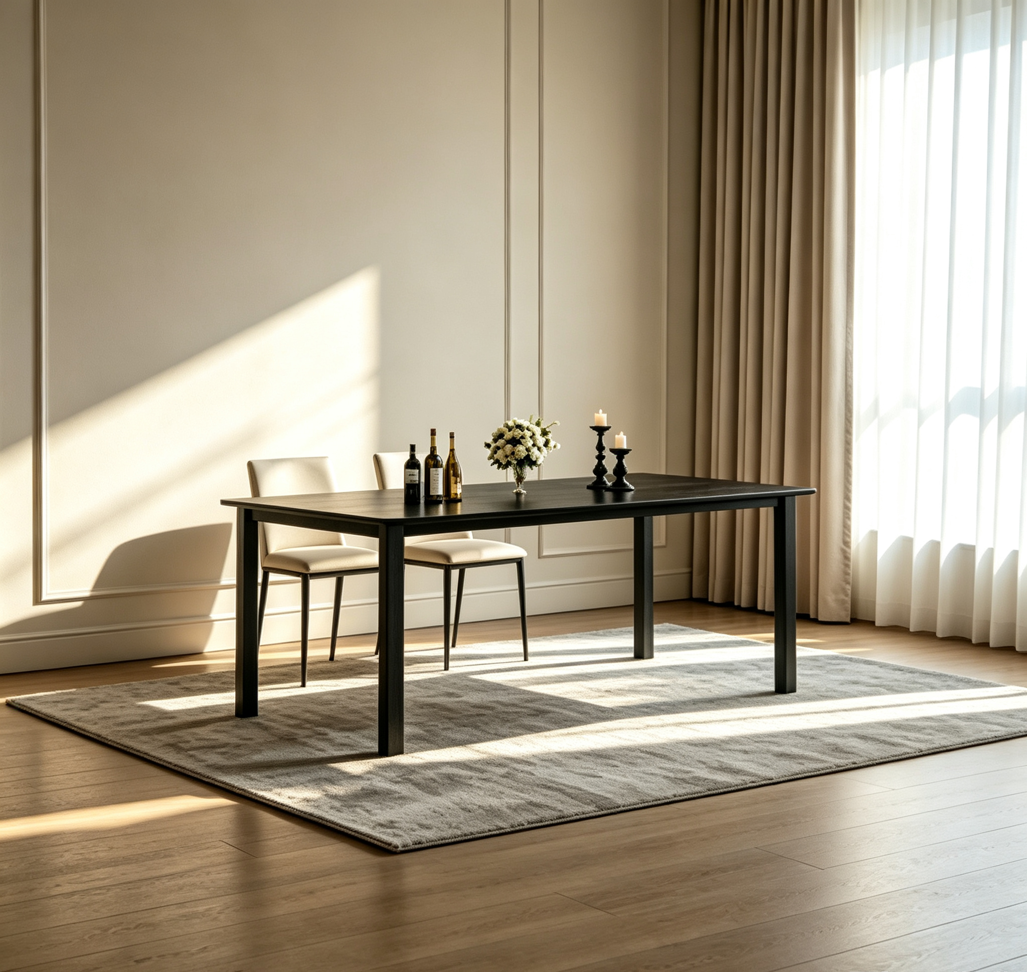 Table à manger avec bord irrégulier ondulé, plateau en MDF de 15 mm d'épaisseur et cadre en métal, pour cuisine, marbre