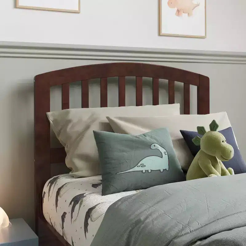 Tête de lit double en bois incurvé