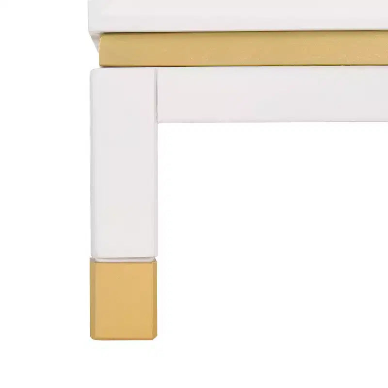 Table d'appoint à 3 tiroirs blanche