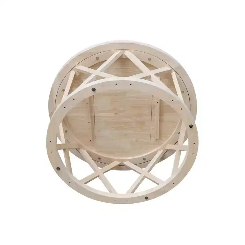 Table basse ronde 40" en bois dur noir