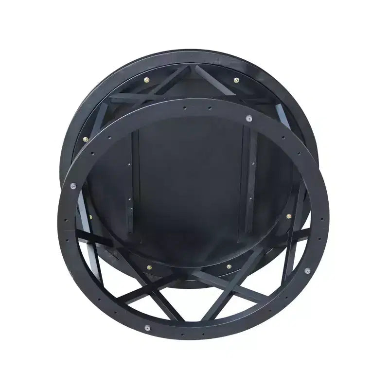 Table basse ronde 40" en bois dur noir