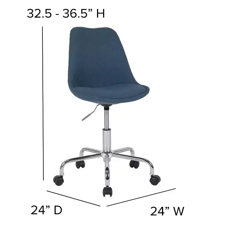 Fauteuil de bureau pivotant avec assise réglable en hauteur et revêtement élégant