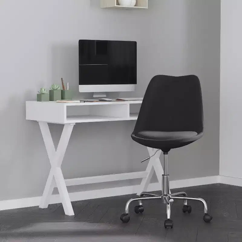 Fauteuil de bureau pivotant avec assise réglable en hauteur et revêtement élégant