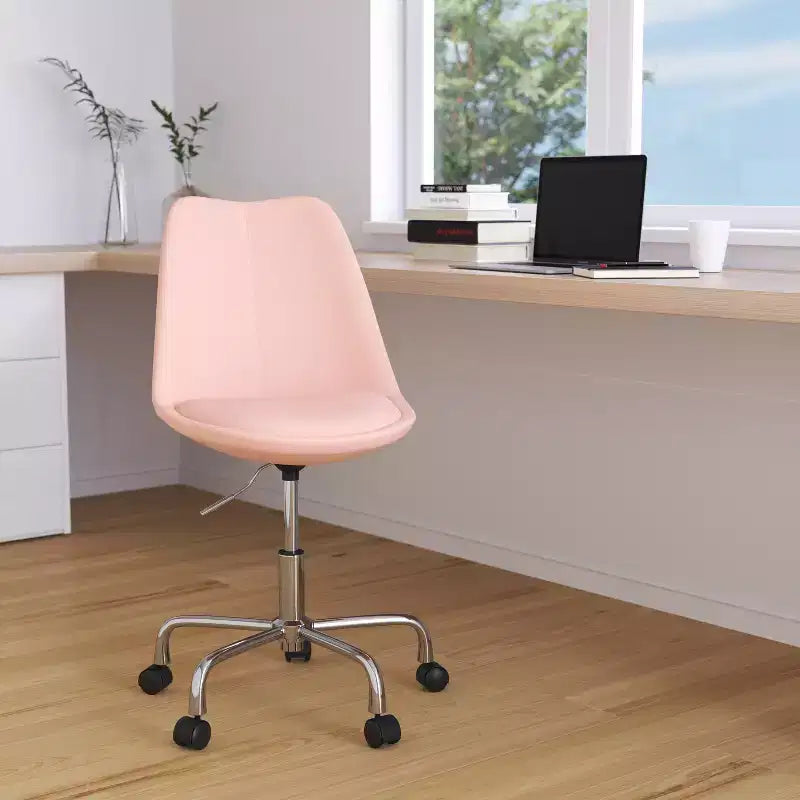 Fauteuil de bureau pivotant avec assise réglable en hauteur et revêtement élégant