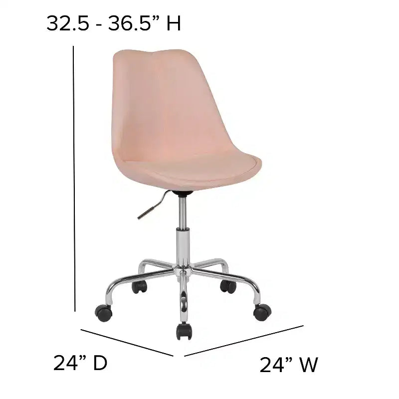 Fauteuil de bureau pivotant avec assise réglable en hauteur et revêtement élégant