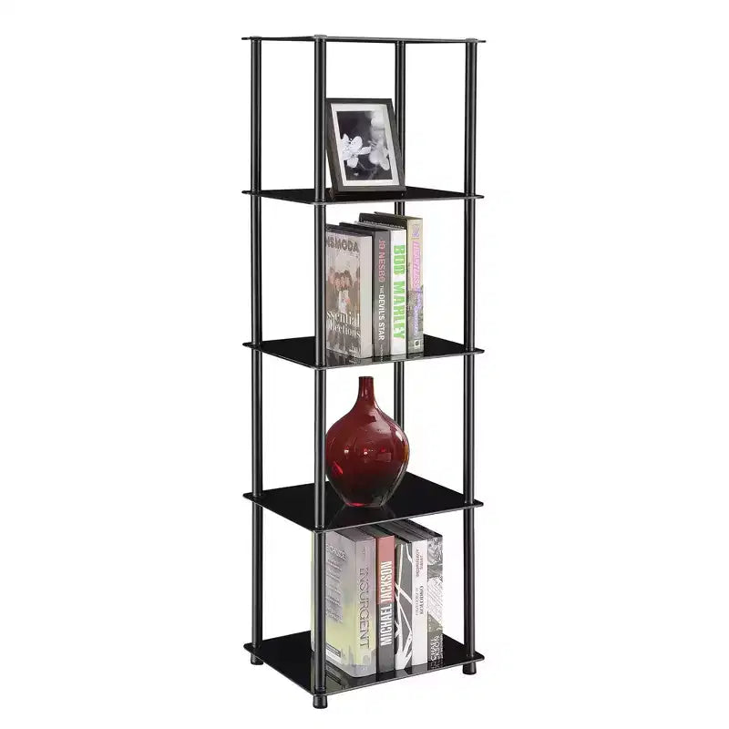 Étagère de rangement en verre à 5 niveaux de 61,25 po